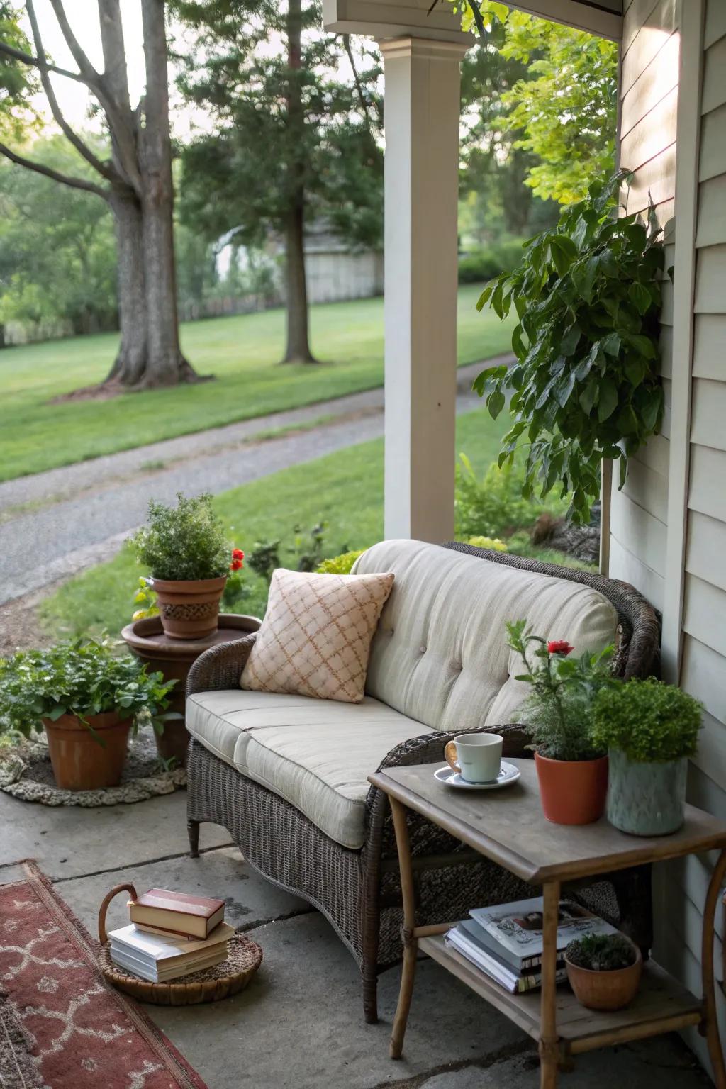 A cozy corner nook perfect for sipping coffee and enjoying the view.