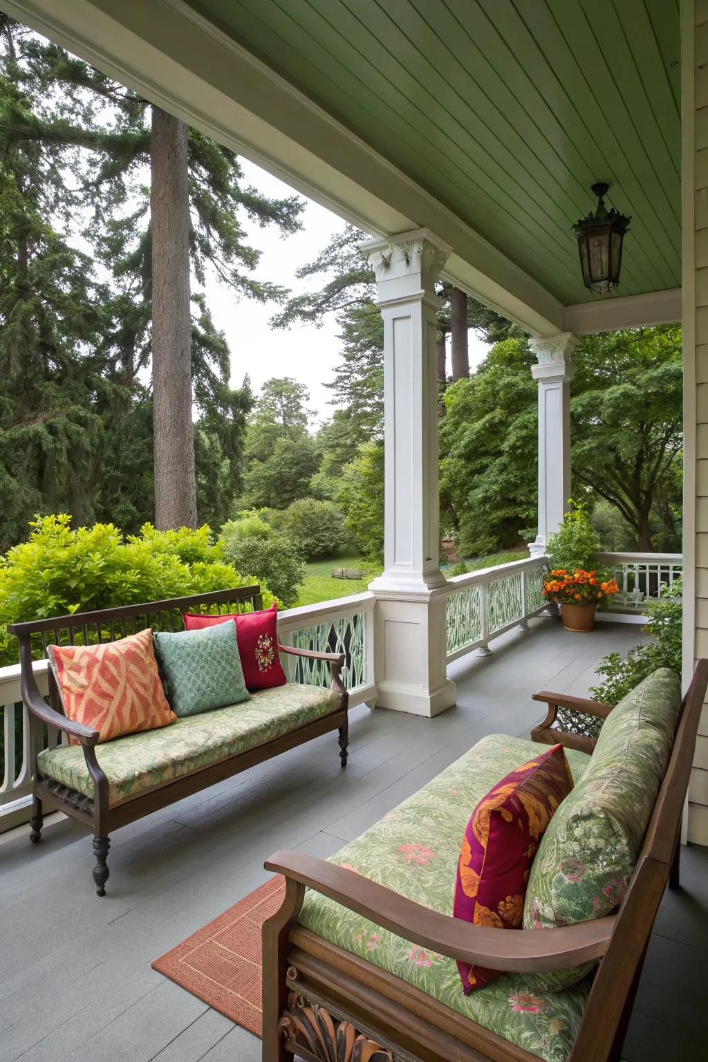 Comfortable seating changes your porch into a sanctuary.
