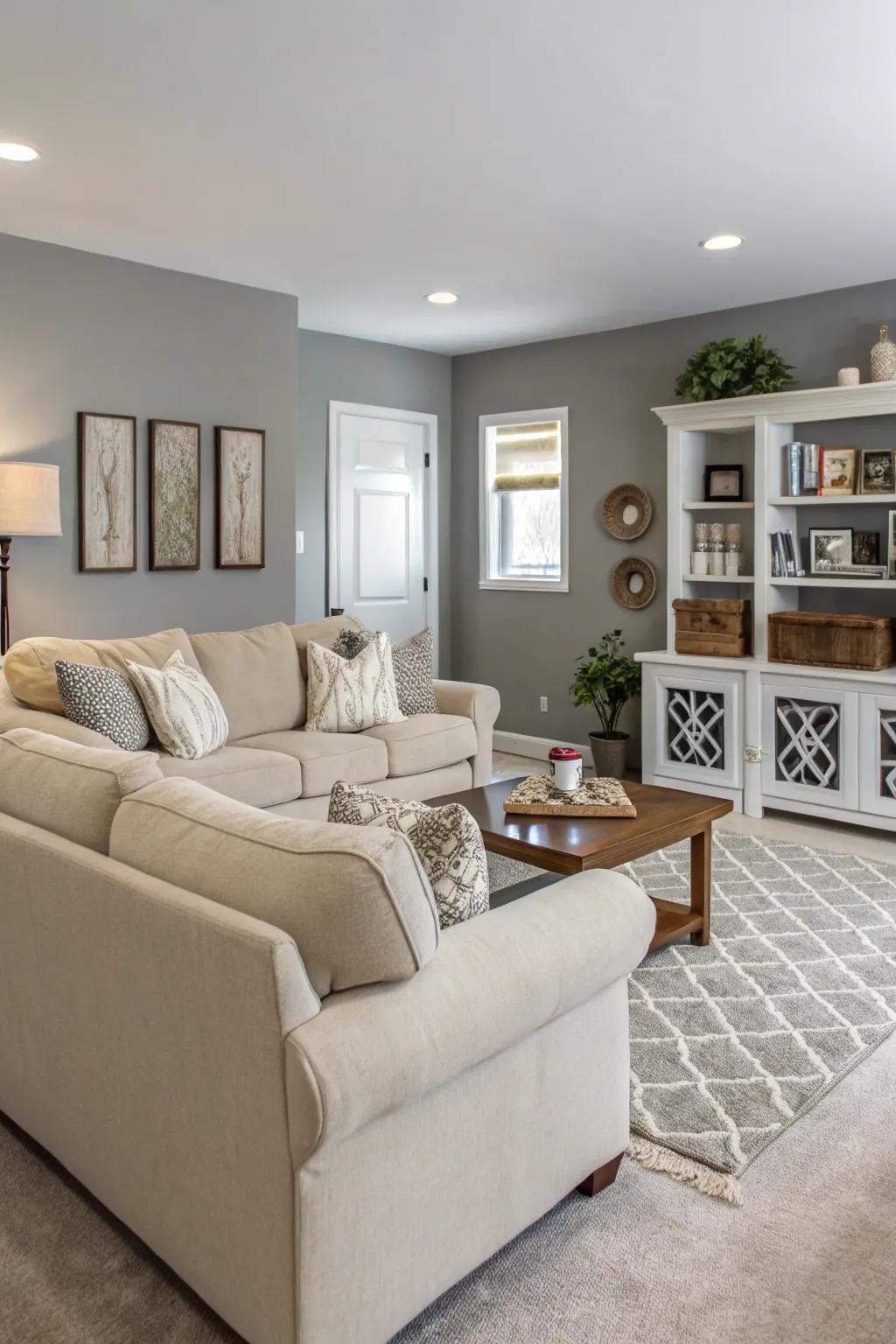 A neutral color palette setting the stage for transitional harmony.