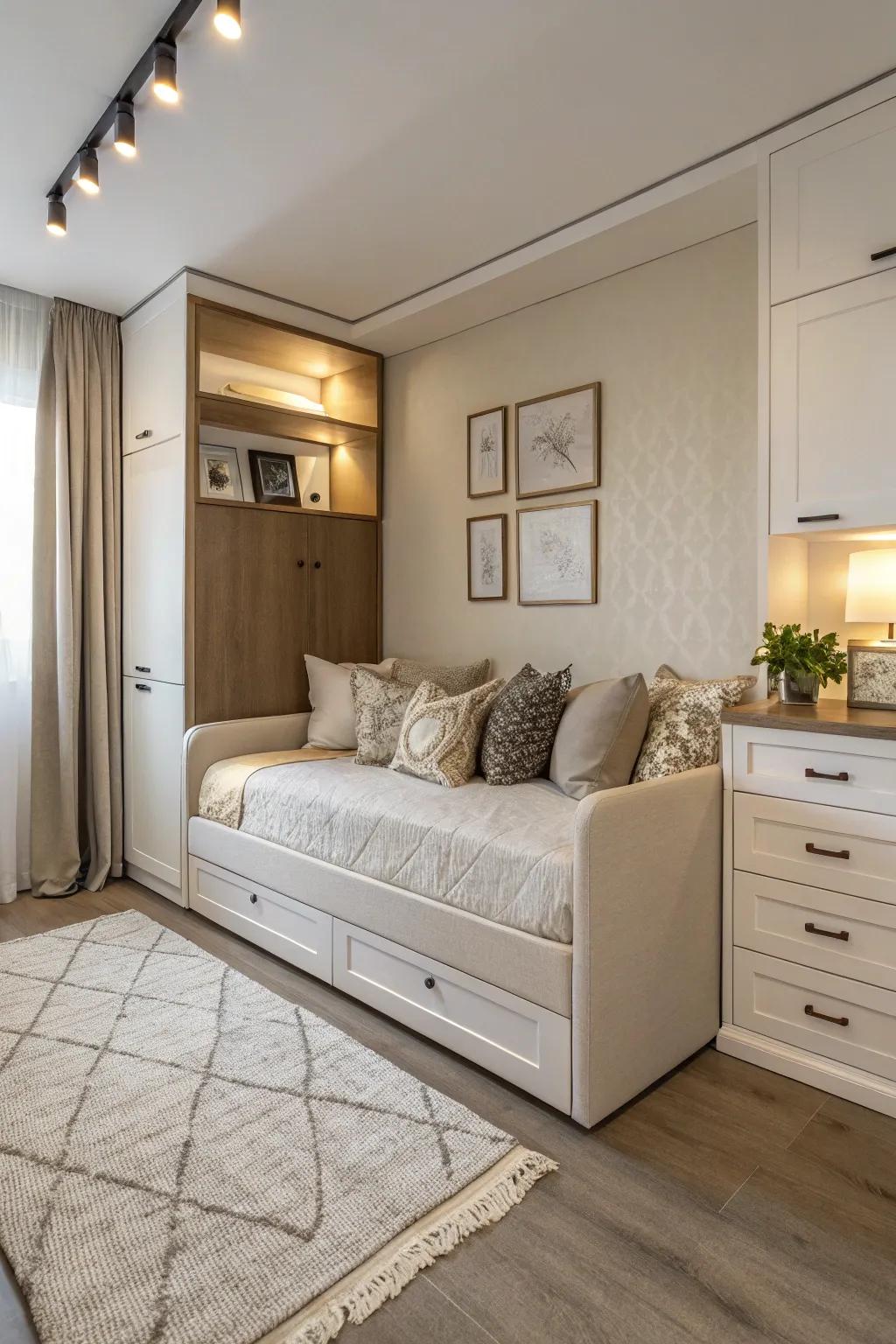 Dual-purpose designs deliver comfort and flair to smaller spaces.