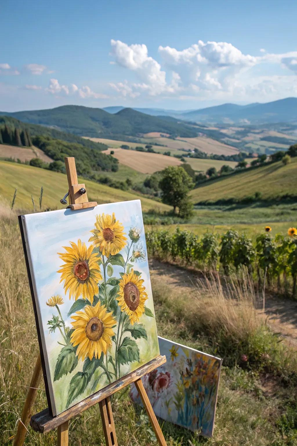 Vibrant watercolor sunflowers capturing the warmth of a summer day.