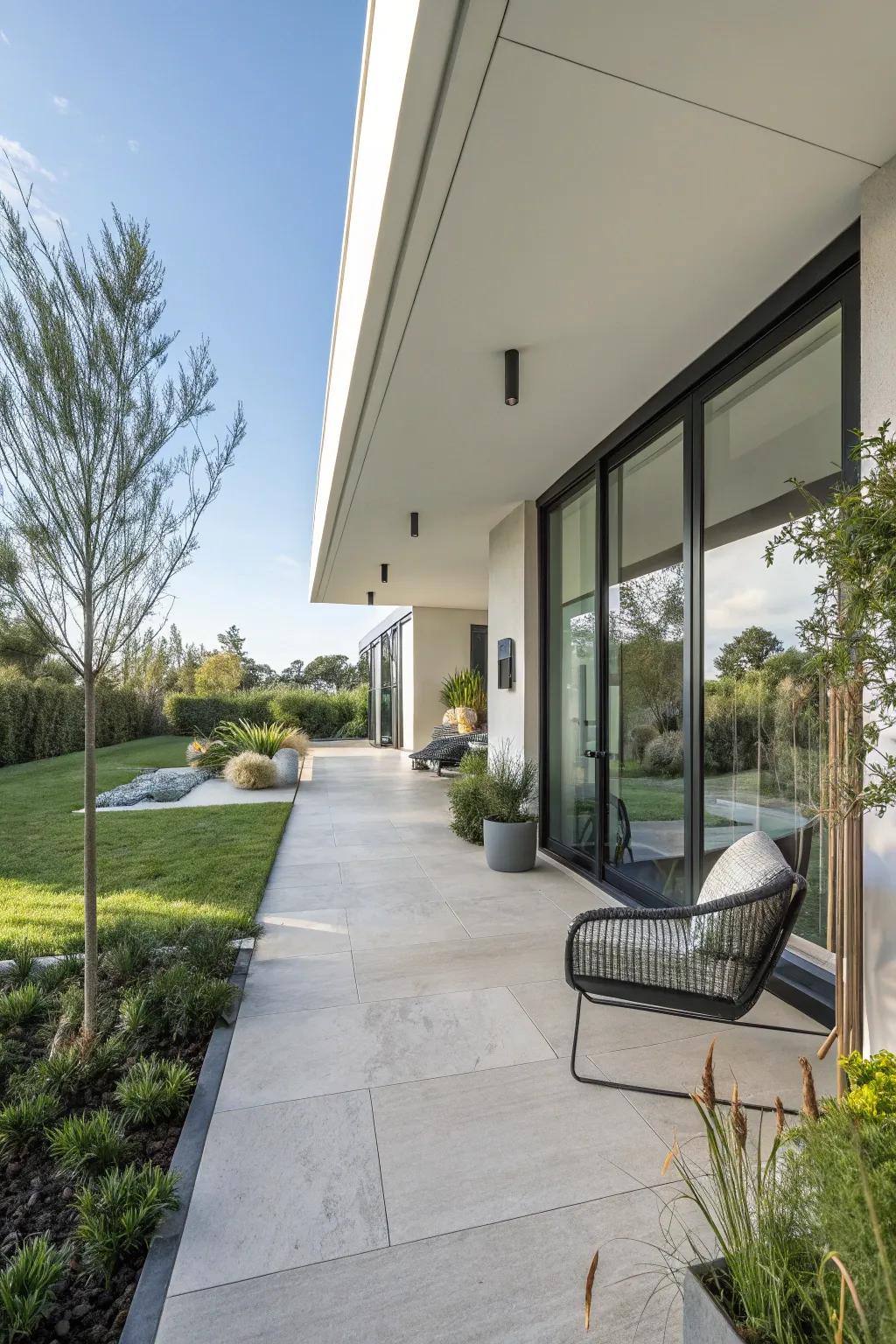 Modern architecture elevates the design of your porch.