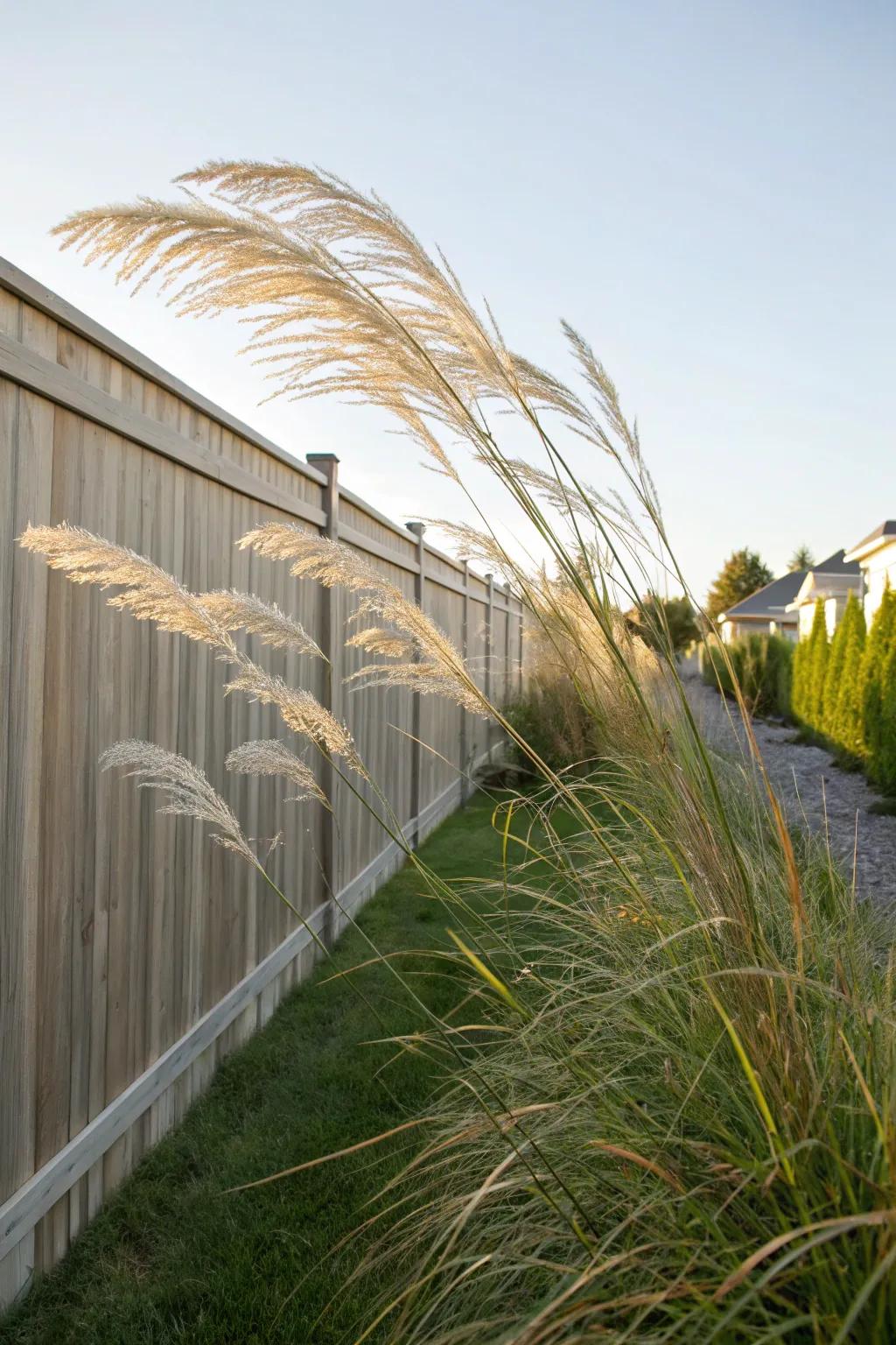 Fancy grasses introduce texture and motion.