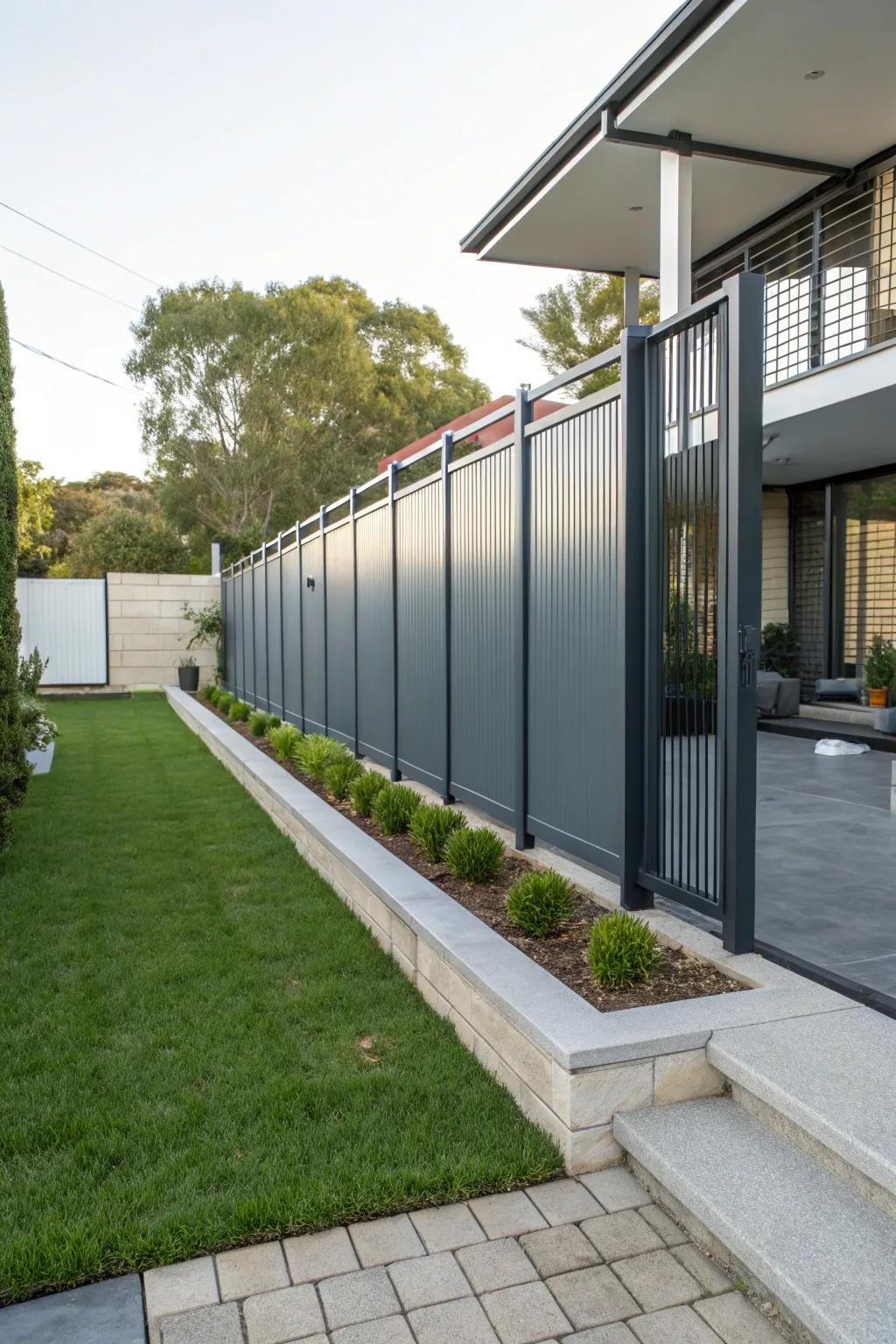 A modern design exudes understated elegance in fencing.