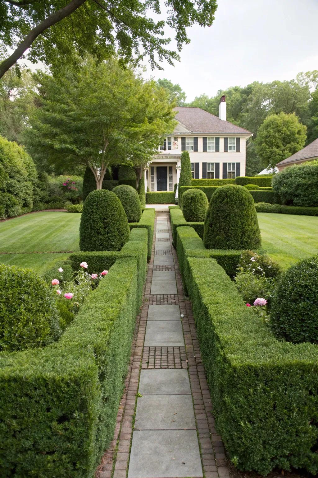 Boxwood adds a touch of classic elegance.