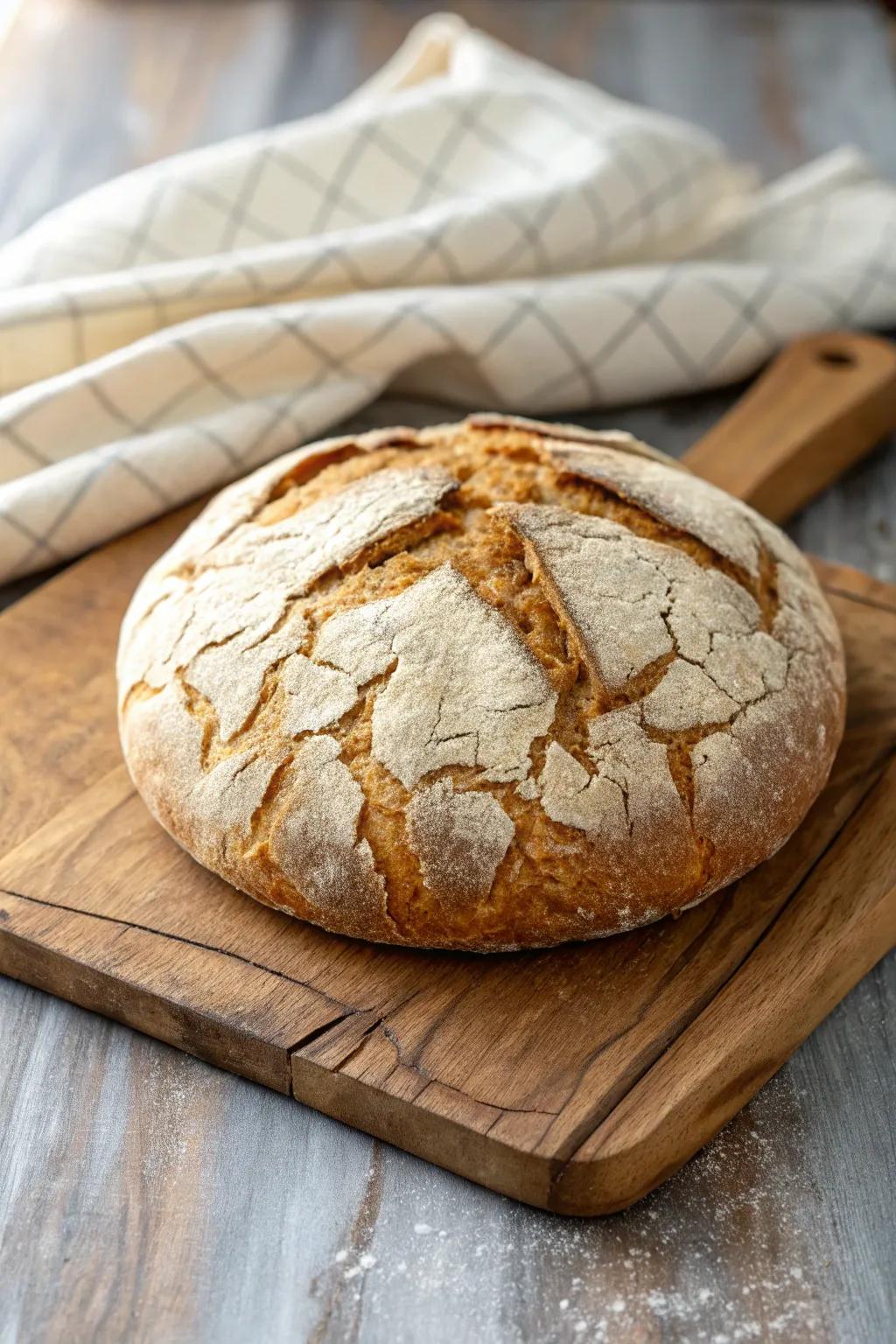 Artisan sourdough bread, a tangy delight for any occasion.