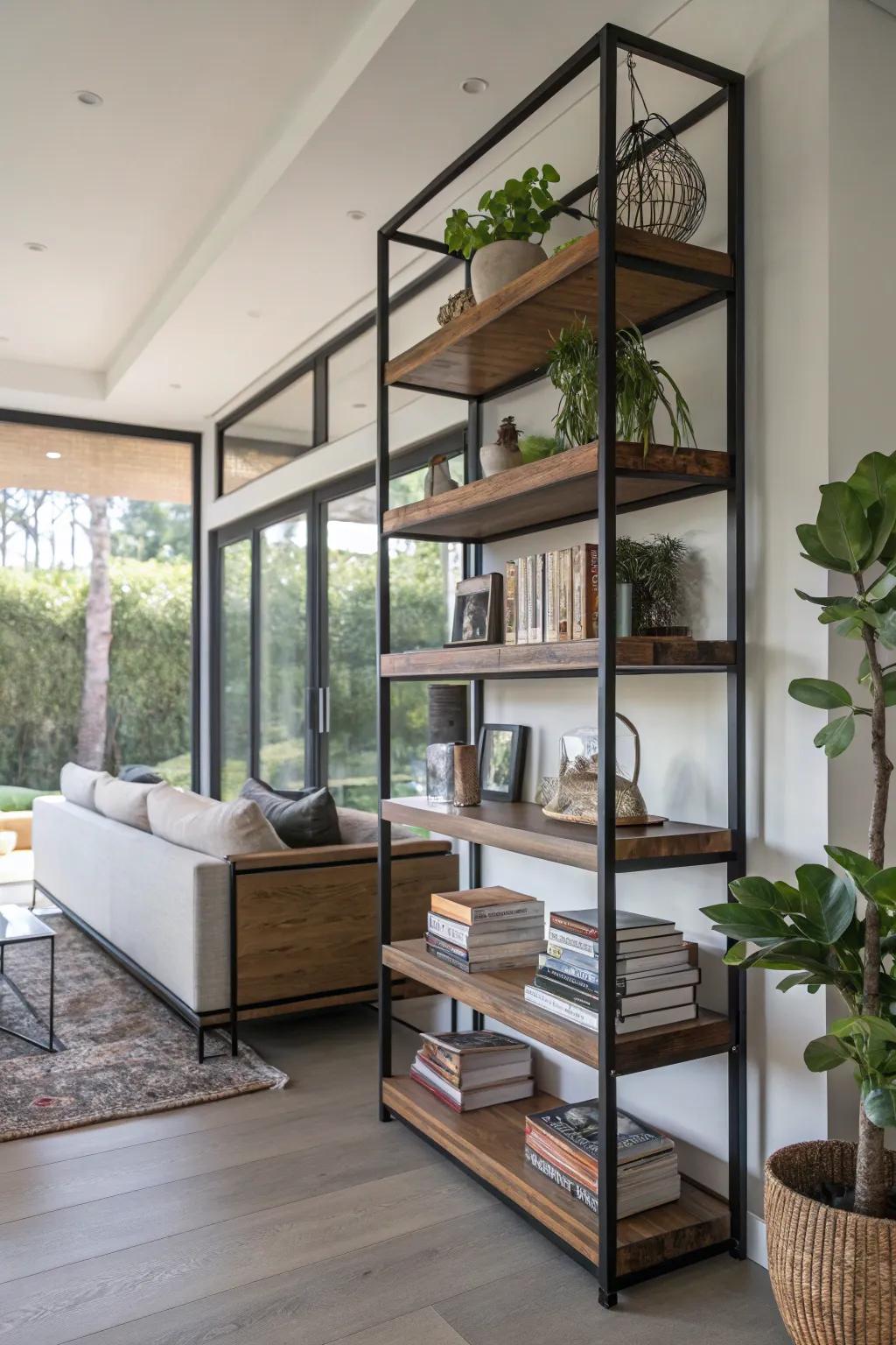 The addition of materials such as metal and wood gives a distinctive touch.