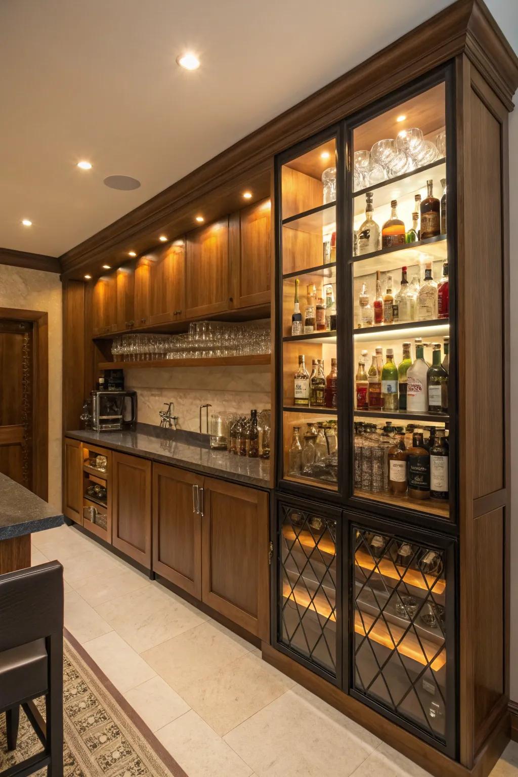 Maximize space and style with vertical storage solutions.