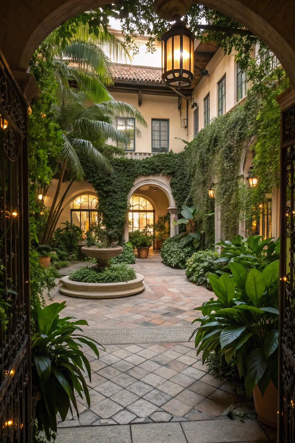 Borrowed views extend the beauty of your courtyard.