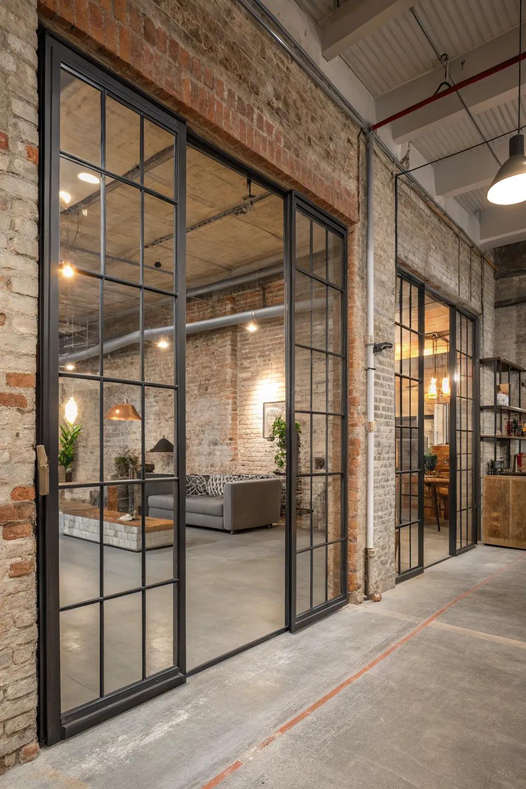 Framework doors add an industrial touch.