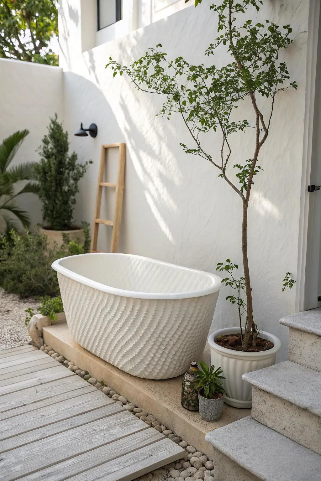 Protect your plants with minimalist elegance using upturned plastic tubs—an unexpectedly chic frost solution.
