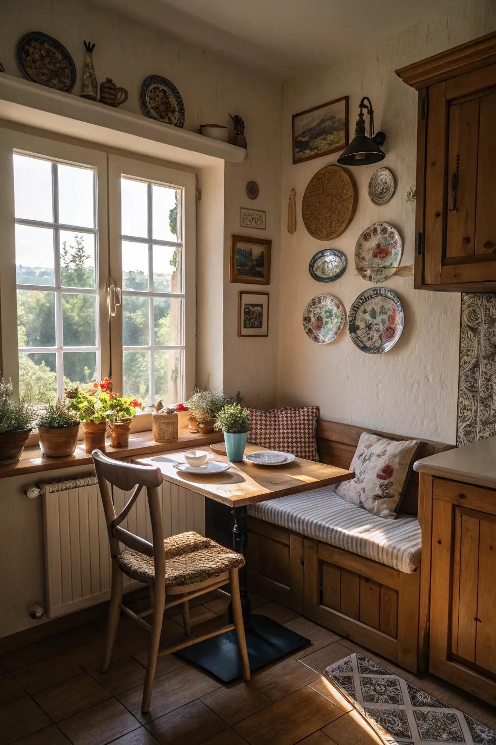 A cozy breakfast nook that's perfect for leisurely mornings.