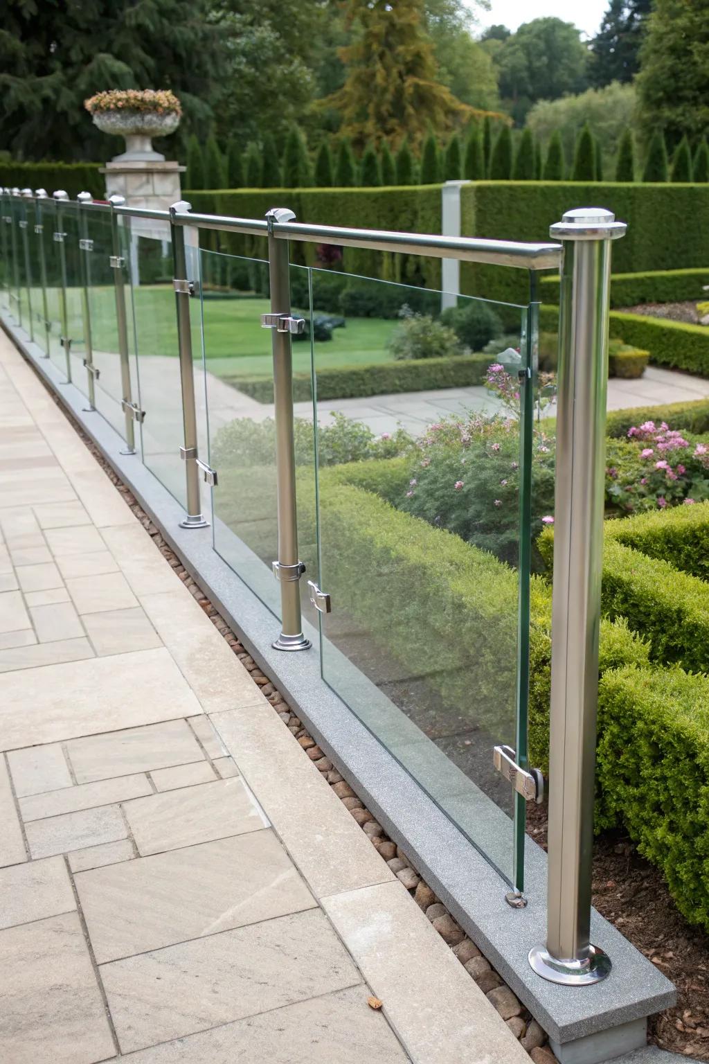 Enjoy pristine views with glass panel fencing.