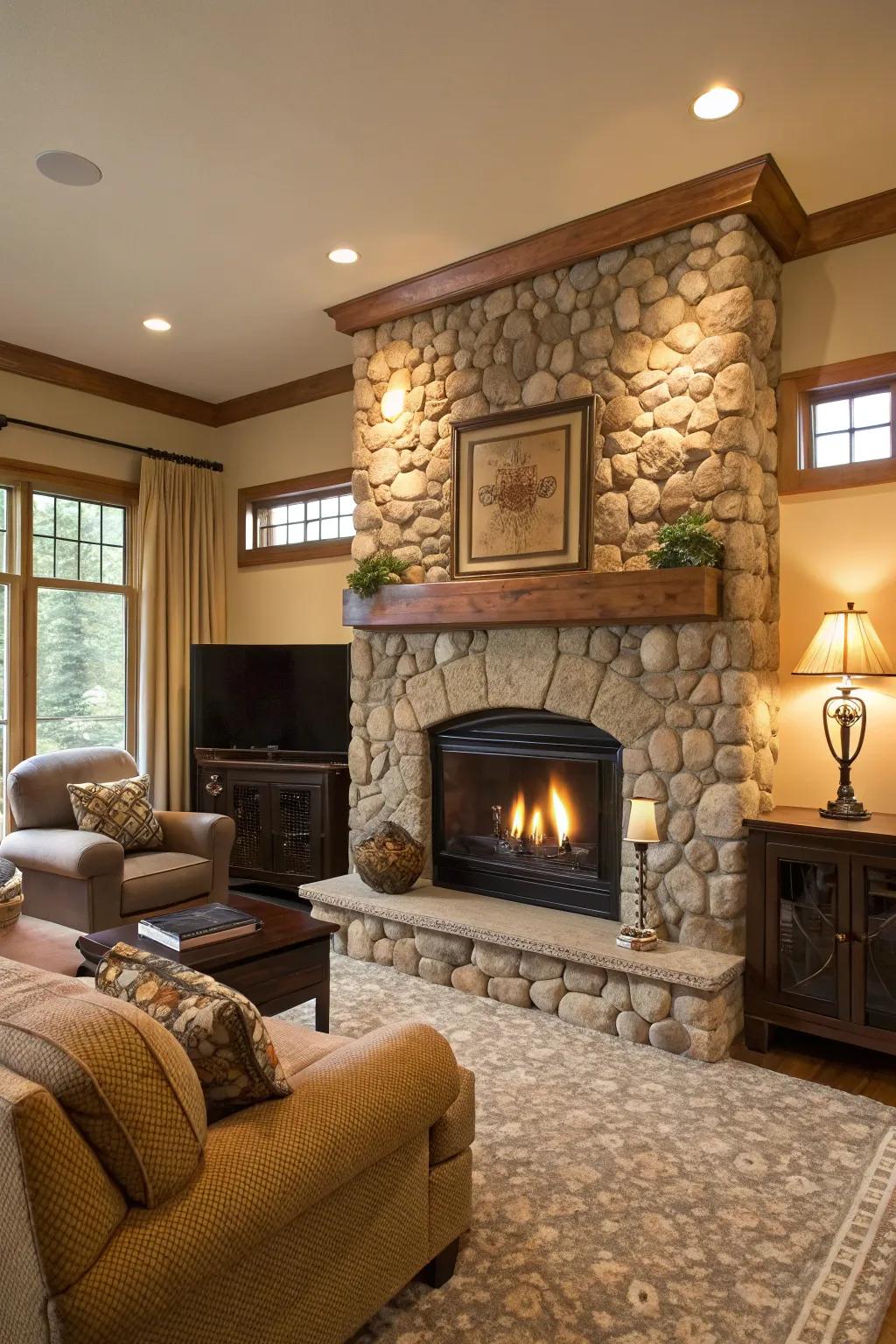 Cobblestone surrounds add enduring charm and character.