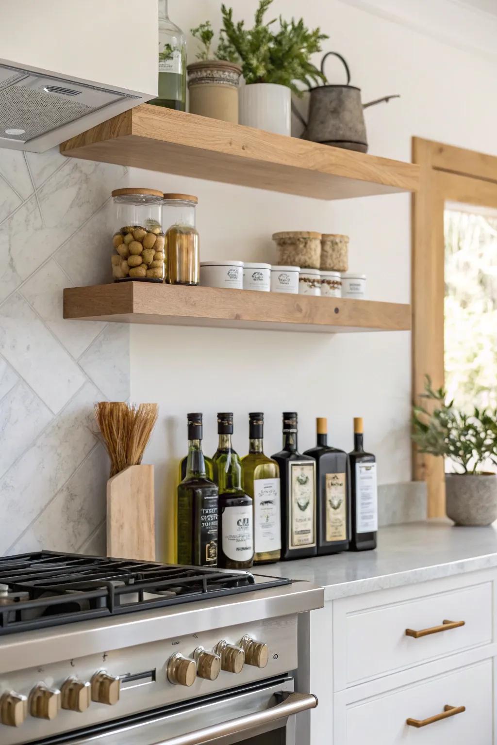 Elevate your cooking space with a touch of gourmet elegance. #ScandiBoho #KitchenInspo