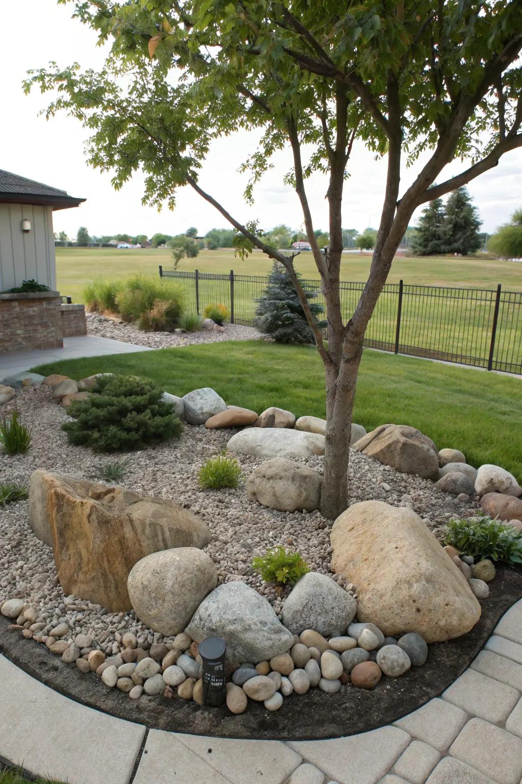 Stone gardens deliver a low-upkeep and visually-attractive landscape.