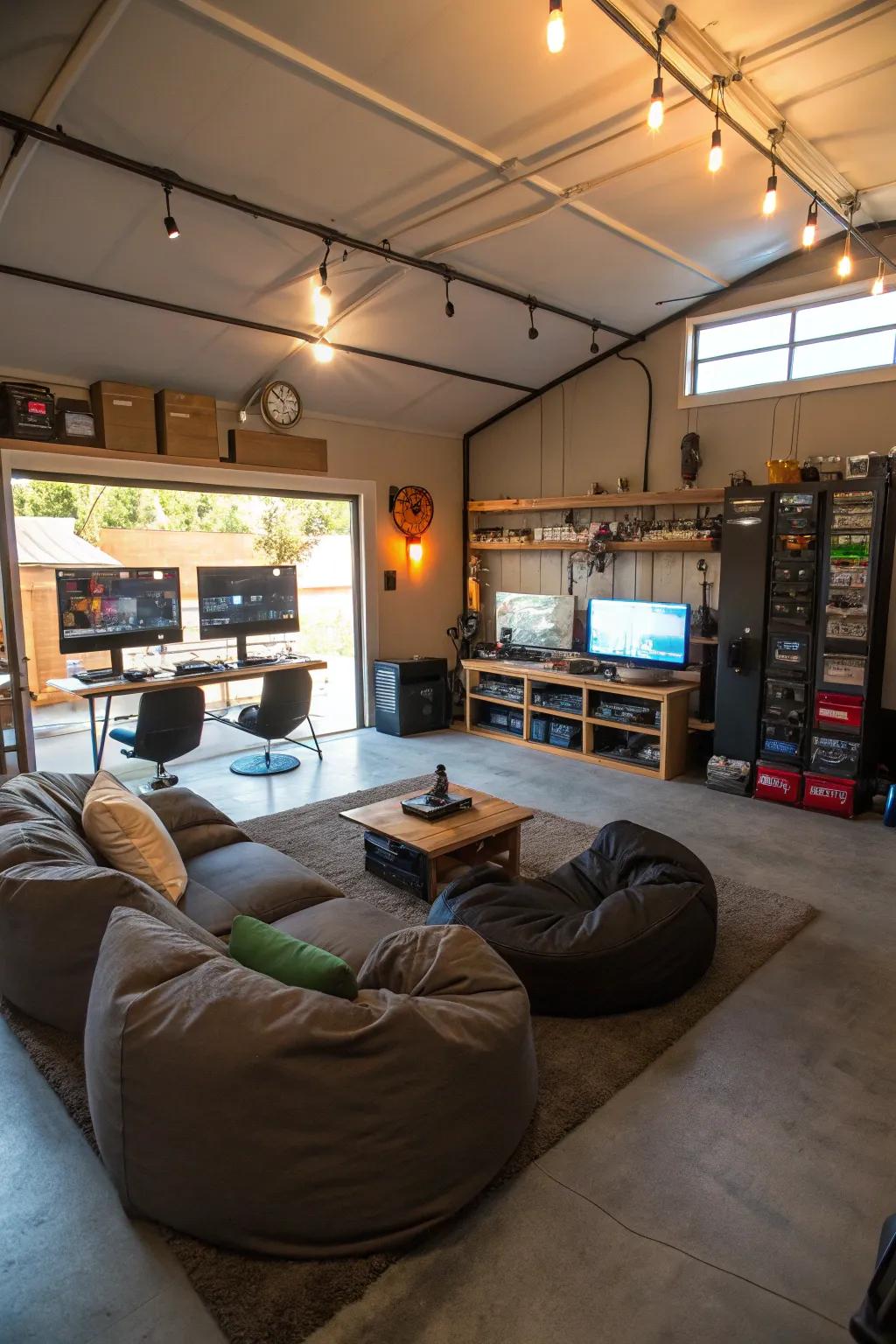 Garages can become exceptional gaming getaways.