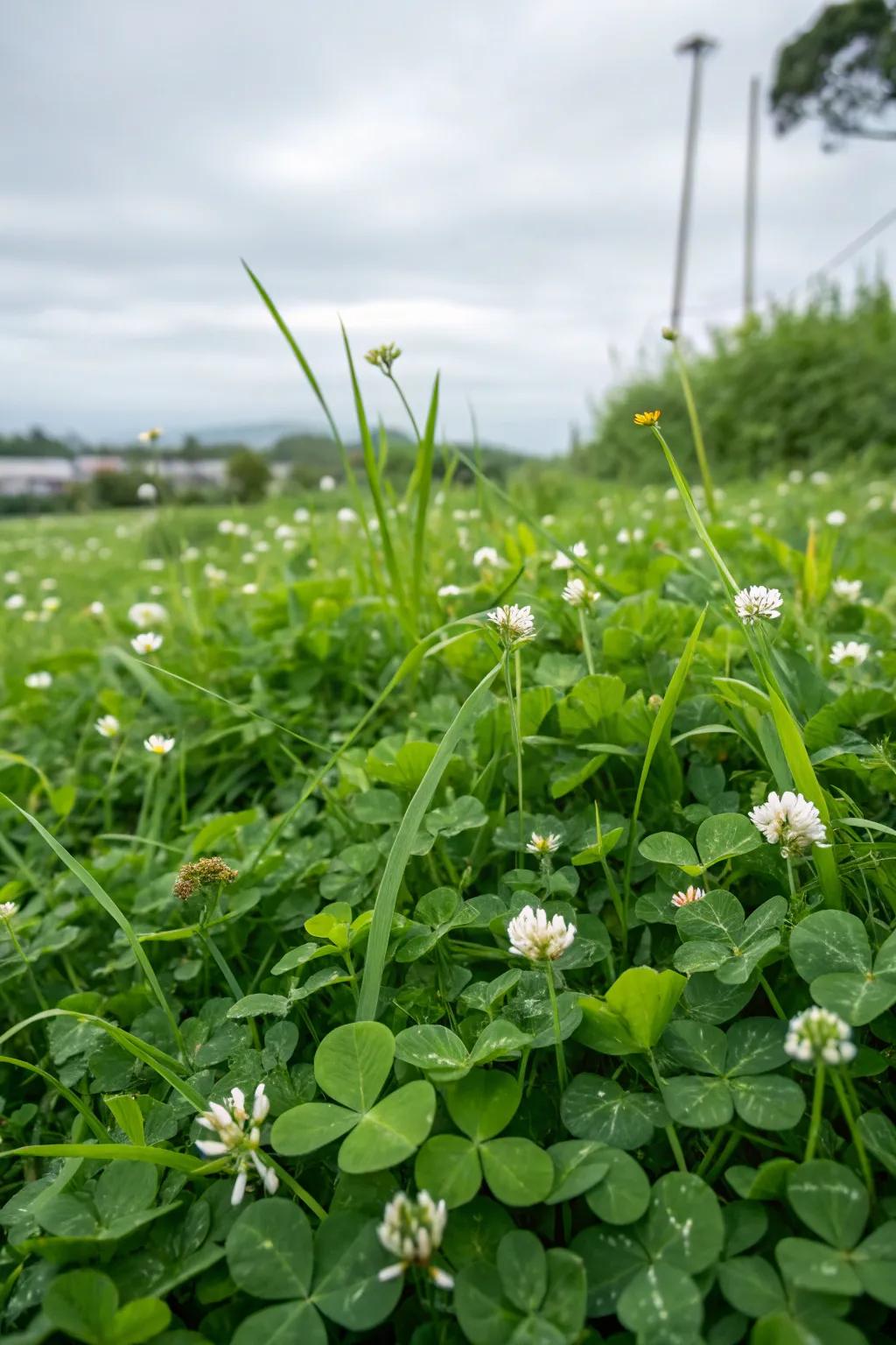 Clover lawns are low-maintenance and environmentally friendly.