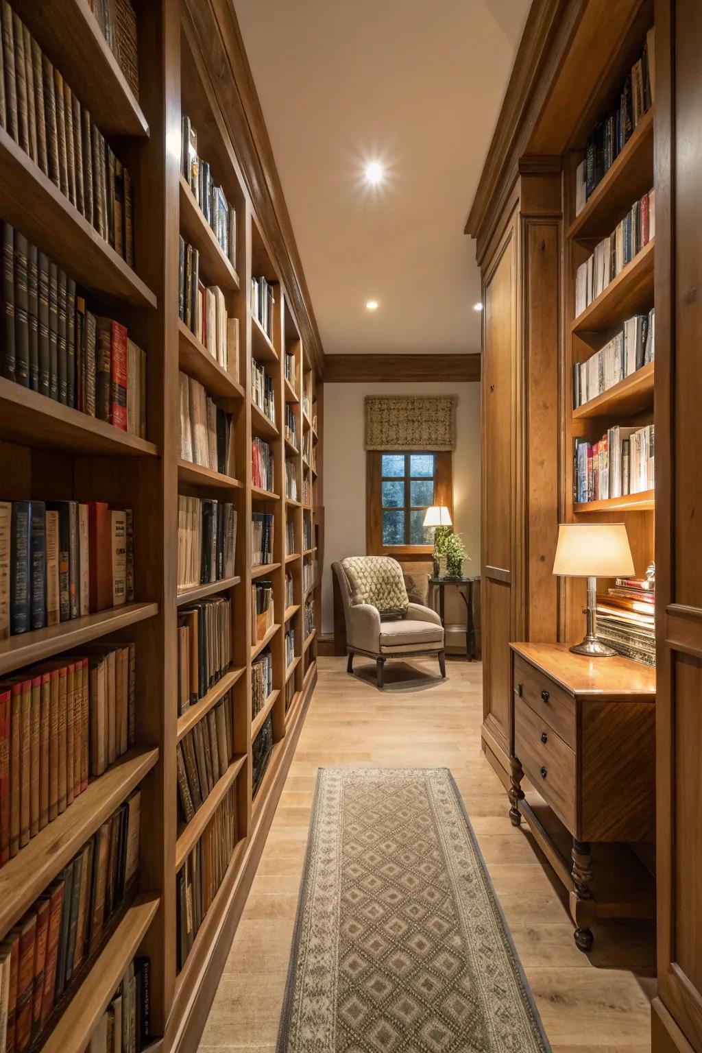 Balanced arrangements bring harmony to the library.