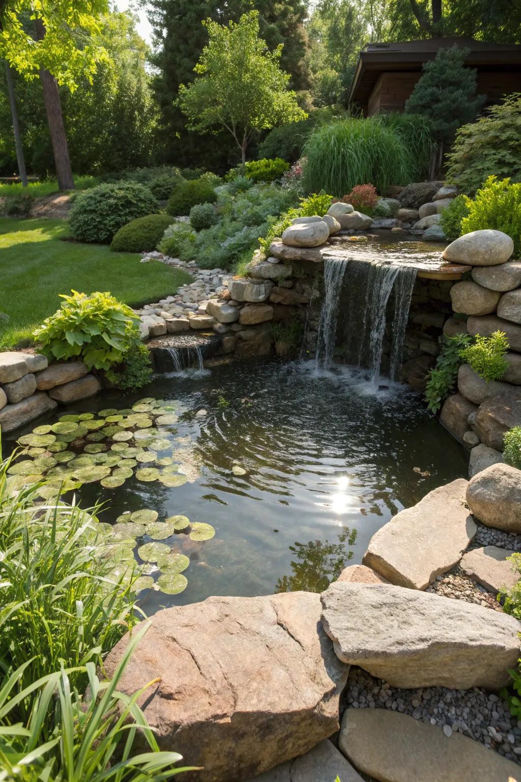 Transform your garden with a handcrafted water feature that elegantly conceals and enhances.