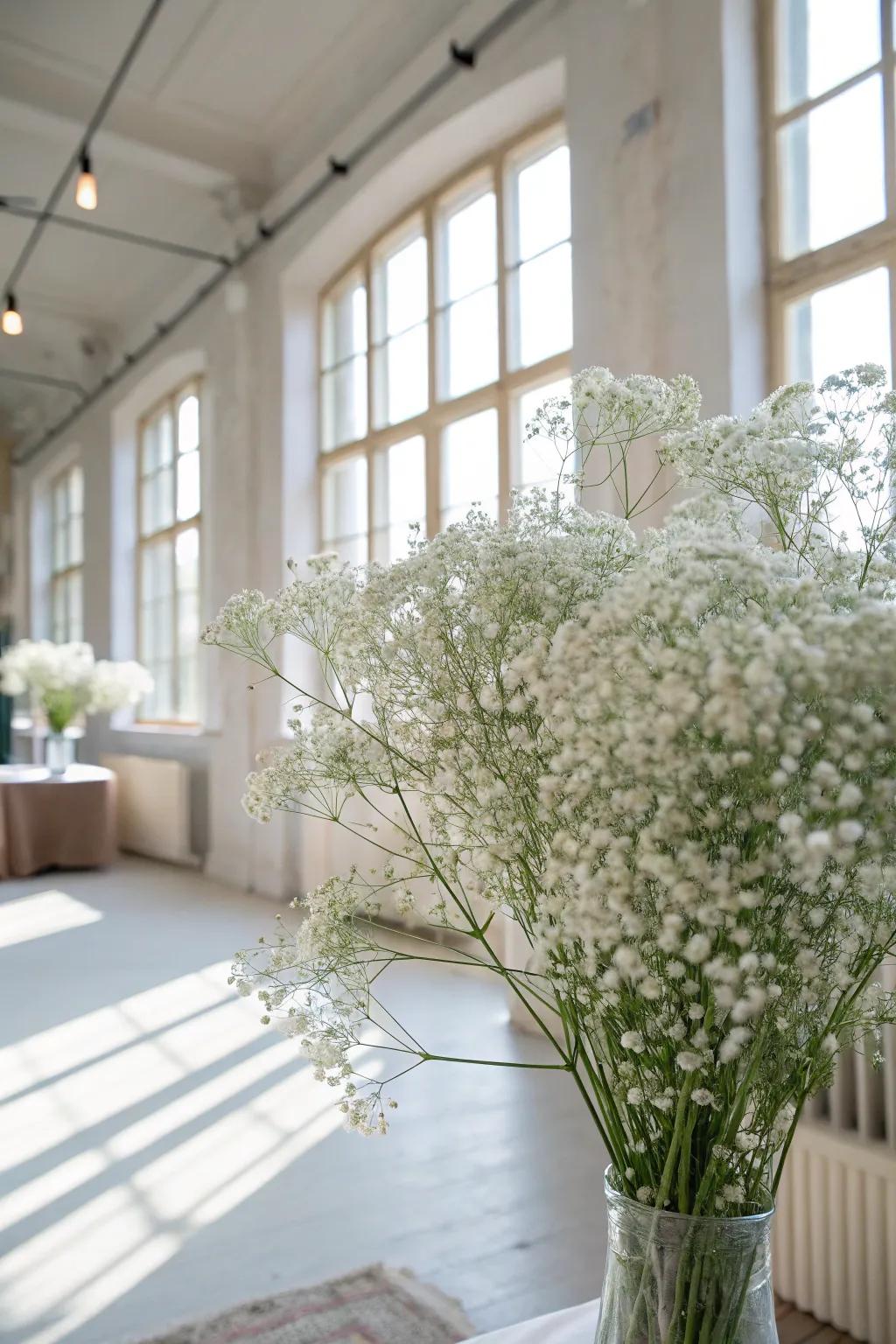Gypsophila adds an ethereal and airy touch.