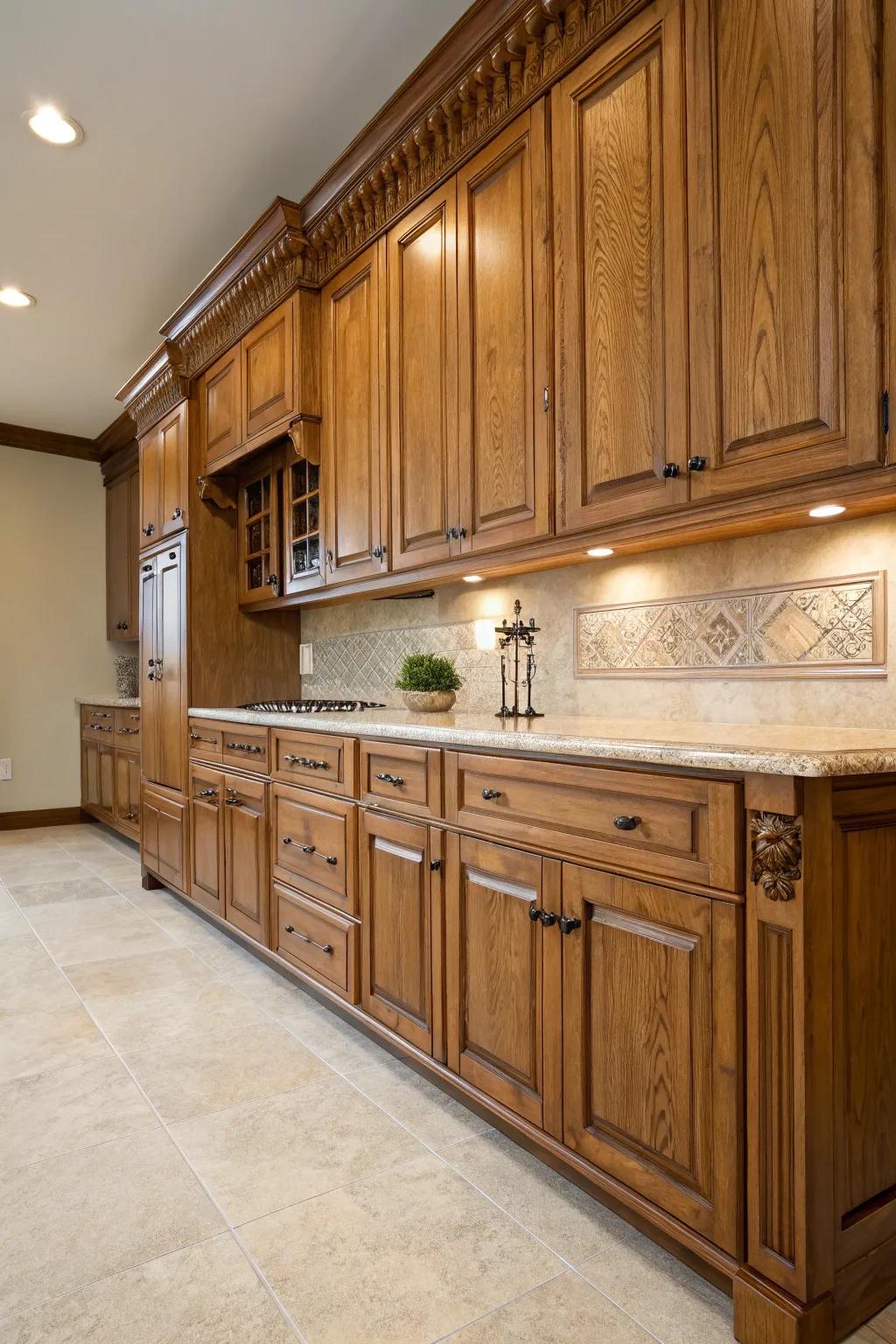 Sheen coats accentuate wood's natural splendor, presenting timeless appeal.