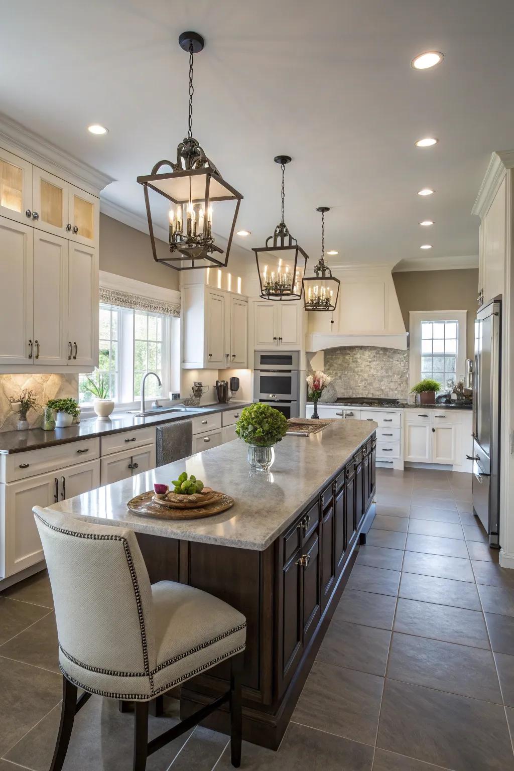 Symmetrical balance for a harmonious kitchen design.