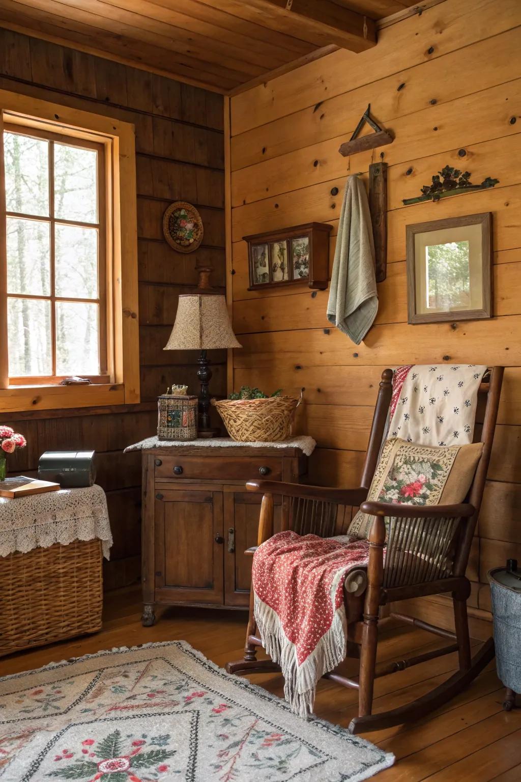 Classic treasures adding identity and history to the cabin.
