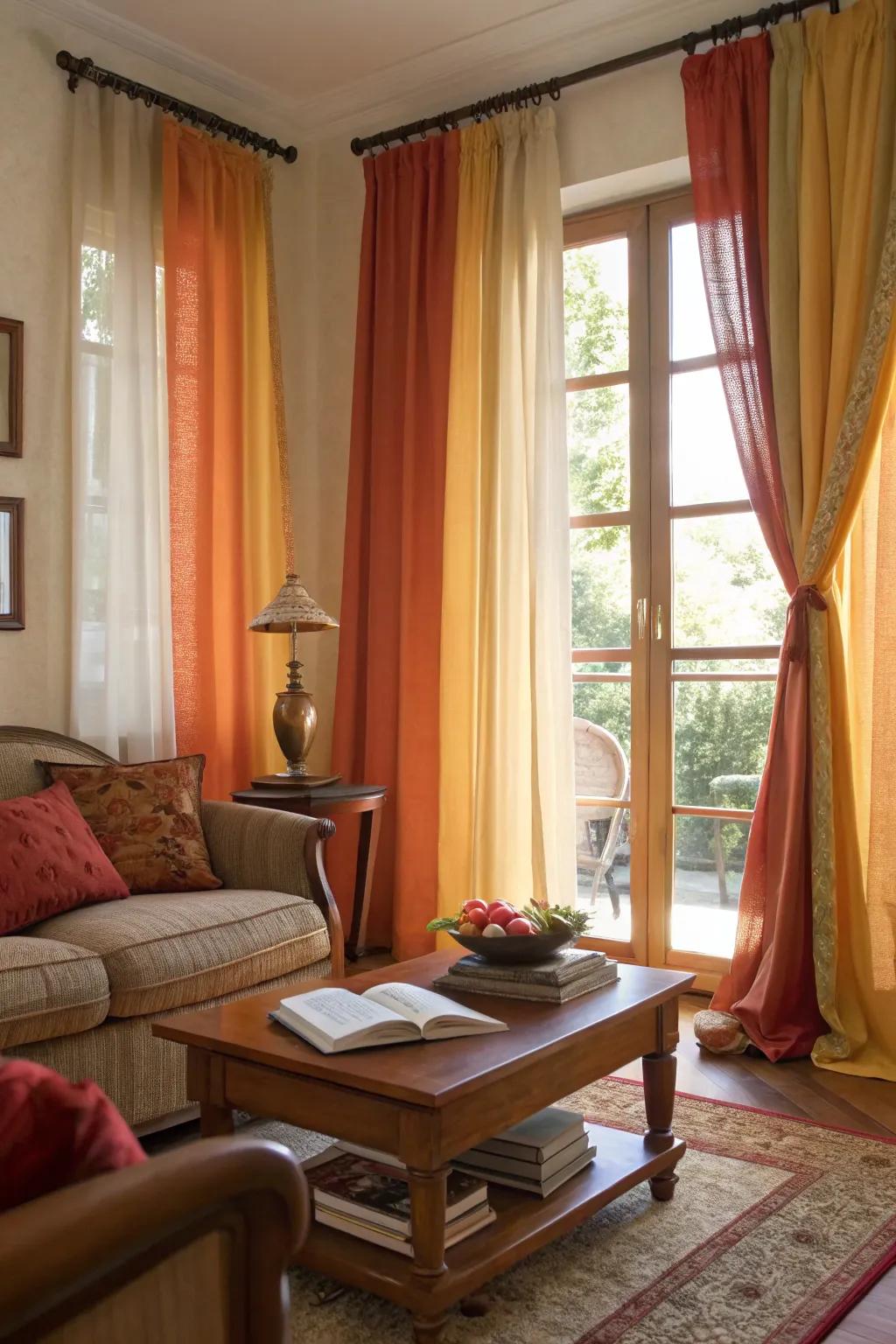 Warm hues enhance the comfortable vibes in your living room.