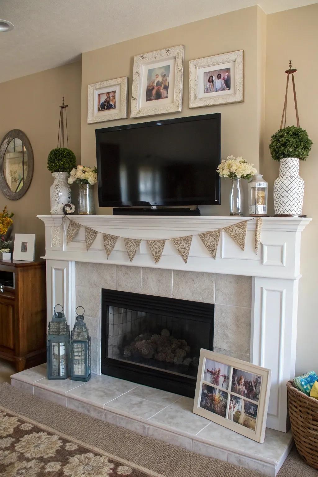 A well-styled mantel showcases personal style.