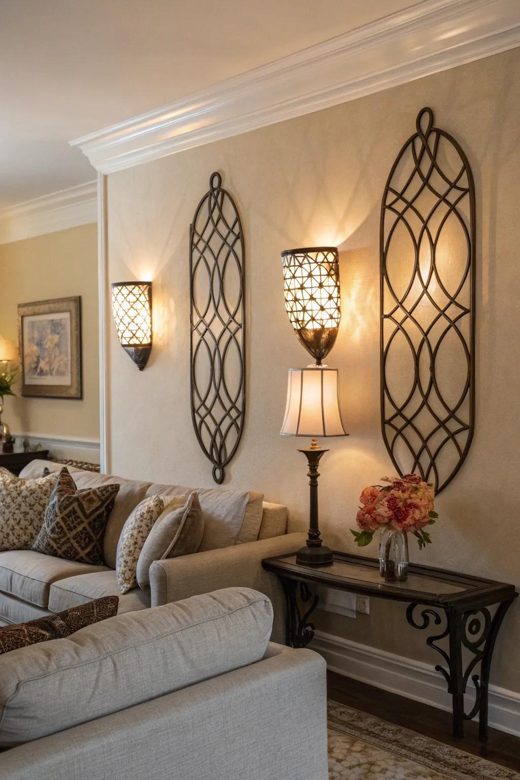 Lighting is transformed into a statement by distinctive shapes.