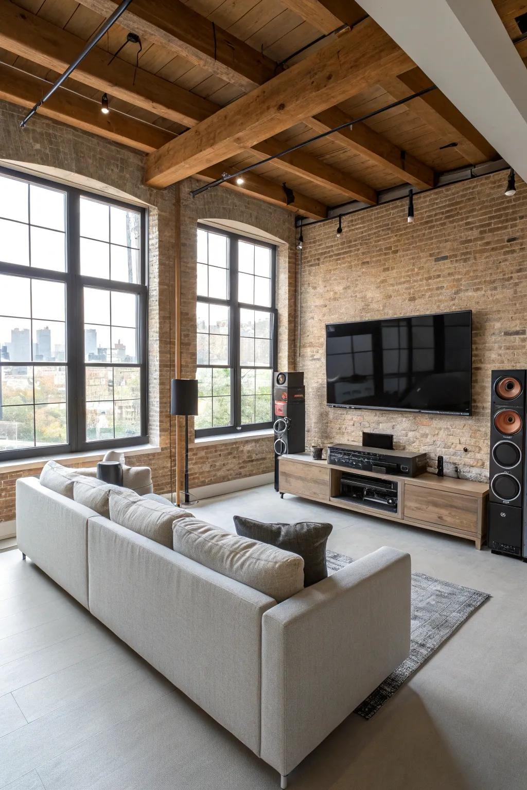 Smart technology integration offers a seamless media experience.