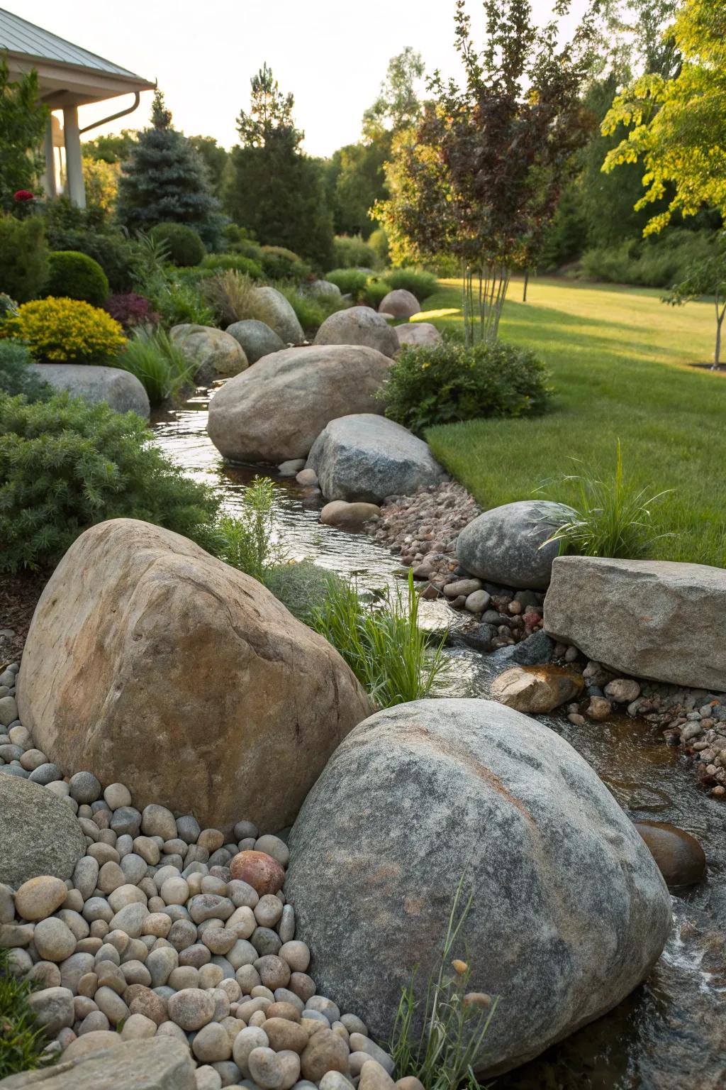 Add personality to your garden with decorative rocks.