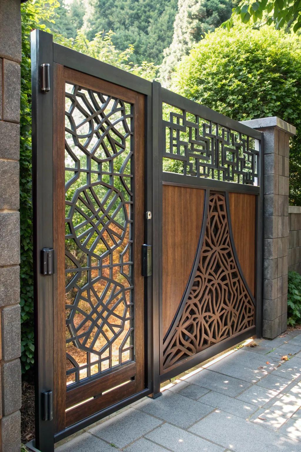 Elevate your entryway with the elegance of geometric artistry and fine craftsmanship.