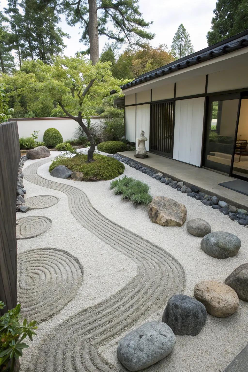 Zen gardens offer a peaceful retreat.