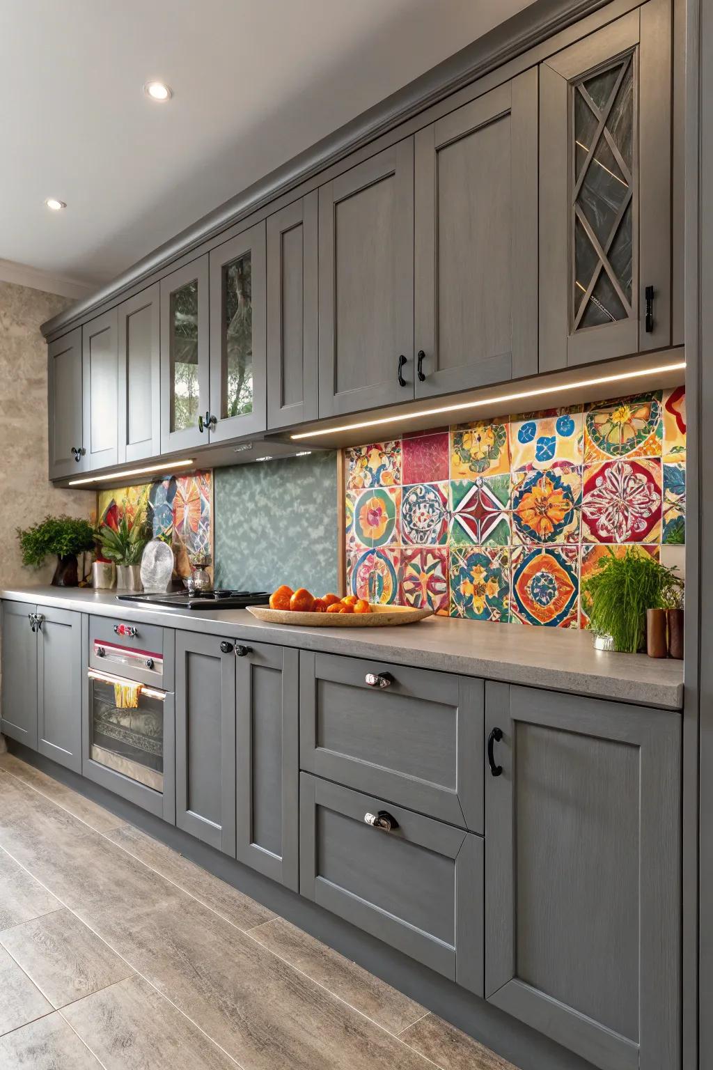 Delight with an unexpected splash of color.