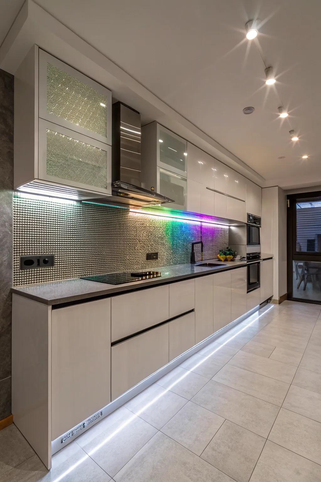 LED lighting creates a stunning visual effect.