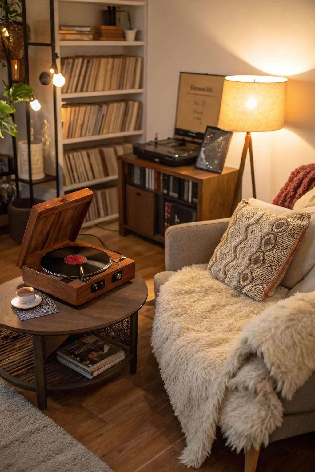 Having a listening nook can provide a private area for musical enjoyment.