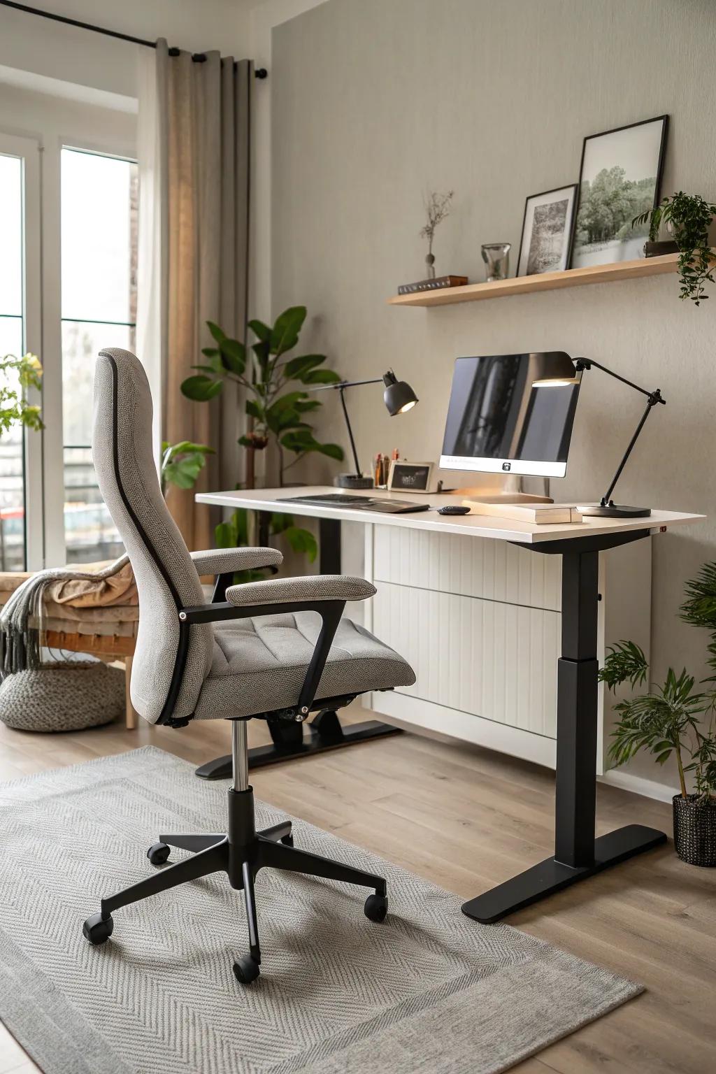 Ergonomic furniture promotes comfort and enhances productivity.
