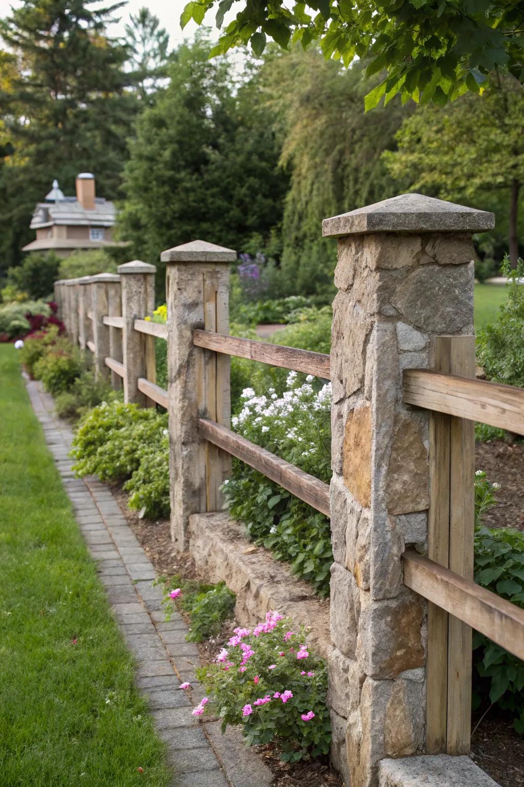 Achieve a bespoke appearance by blending resources in your fence design.