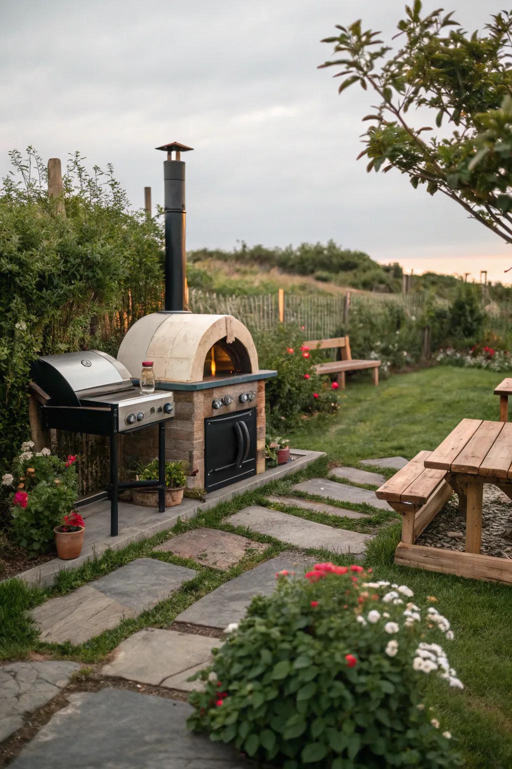 A pizza oven adds a fun and tasty twist to your outdoor cooking.