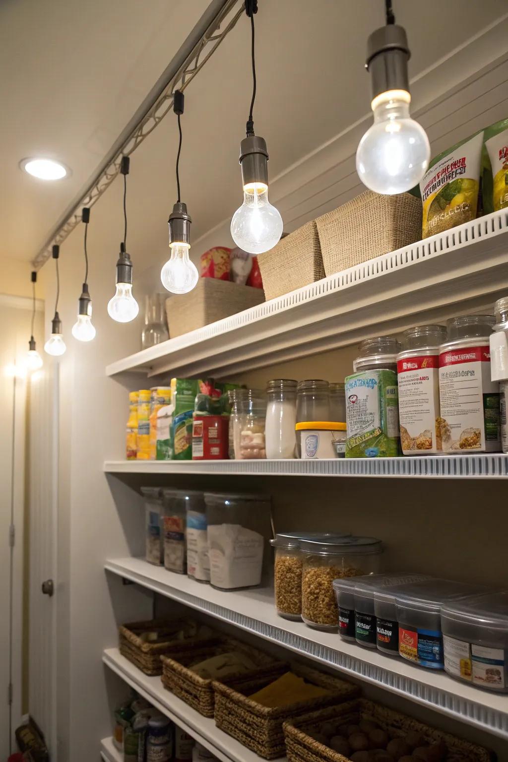 Battery-powered lights provide versatility.