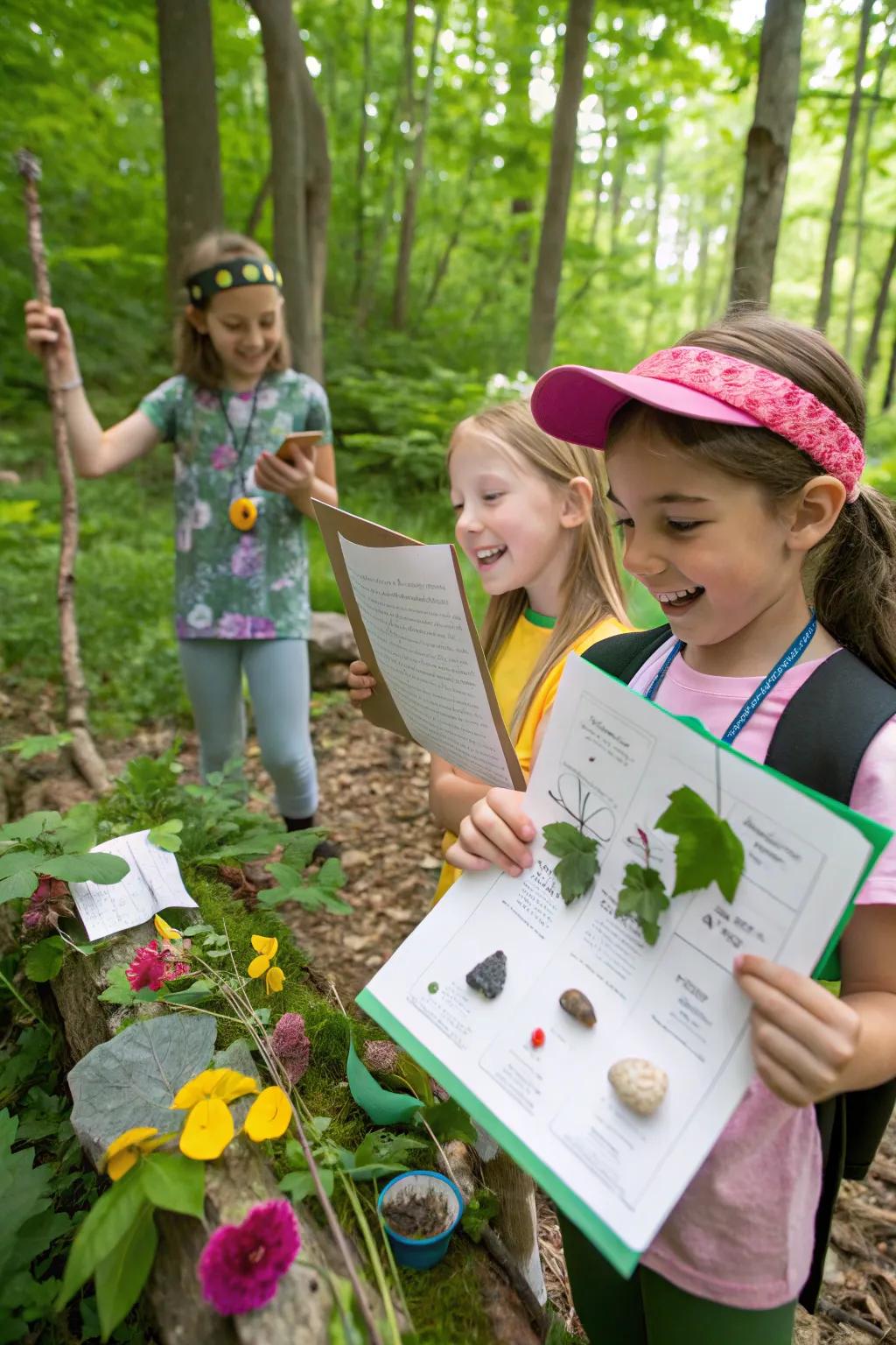 A nature discovery challenge promotes exploration and learning.