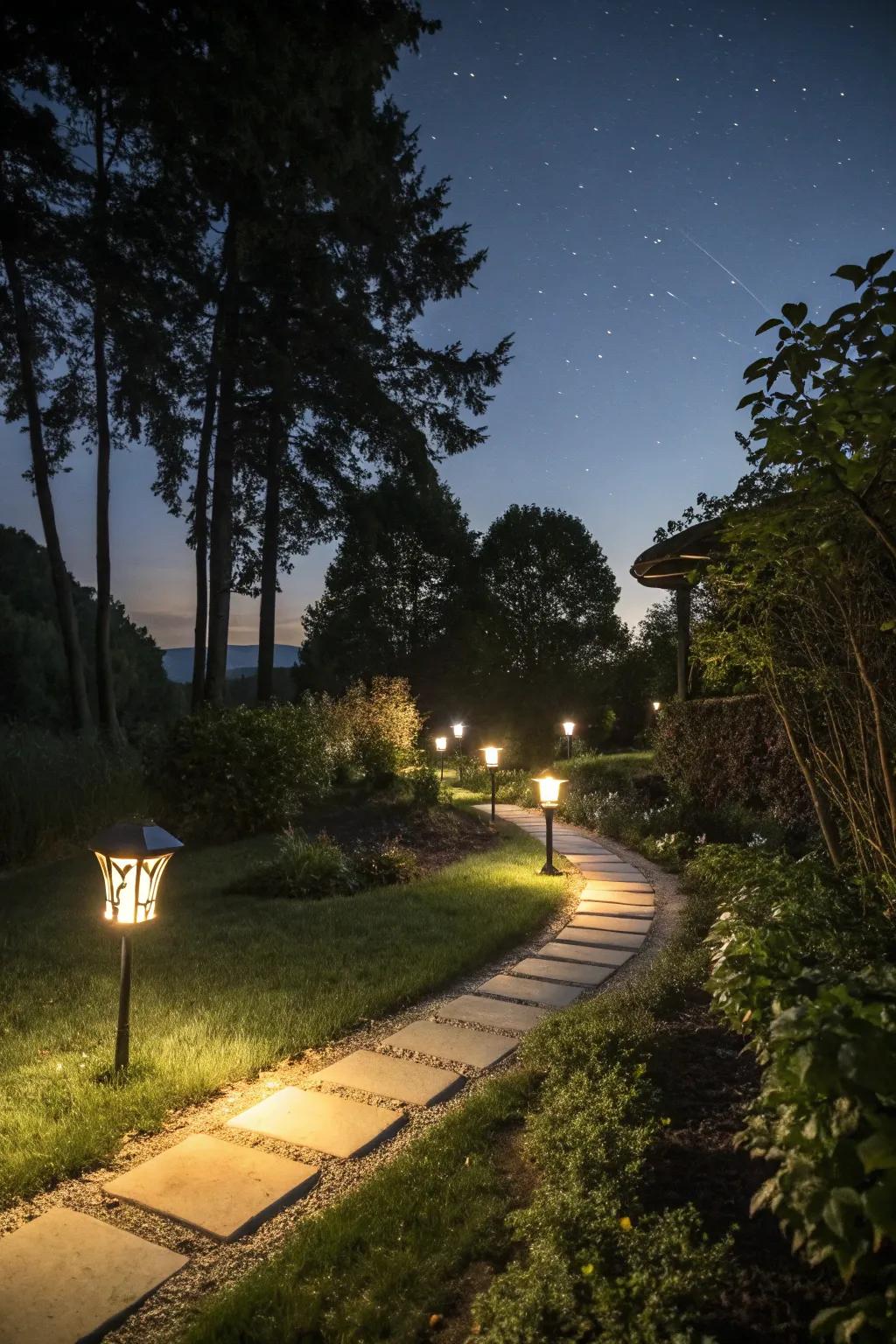 Solar-powered lights offer a sustainable and convenient lighting option.