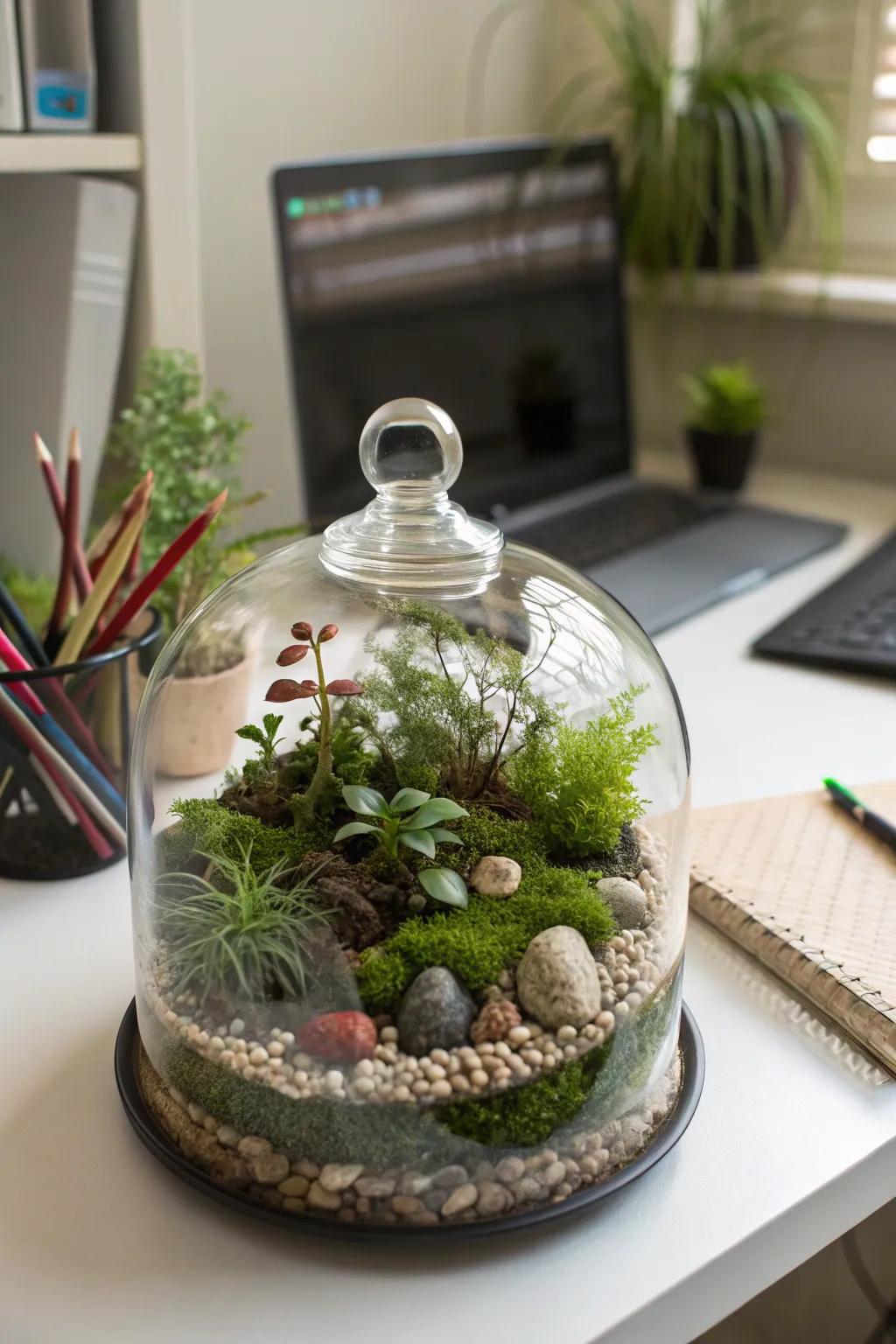 Bring a touch of greenery to small spaces with a DIY terrarium.