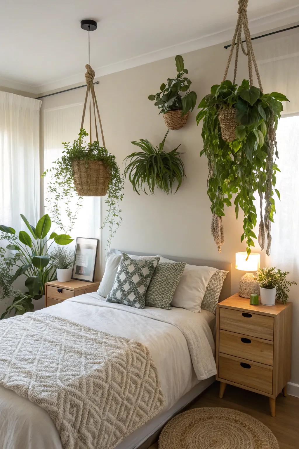 Fashion a restful retreat with bedroom plants.