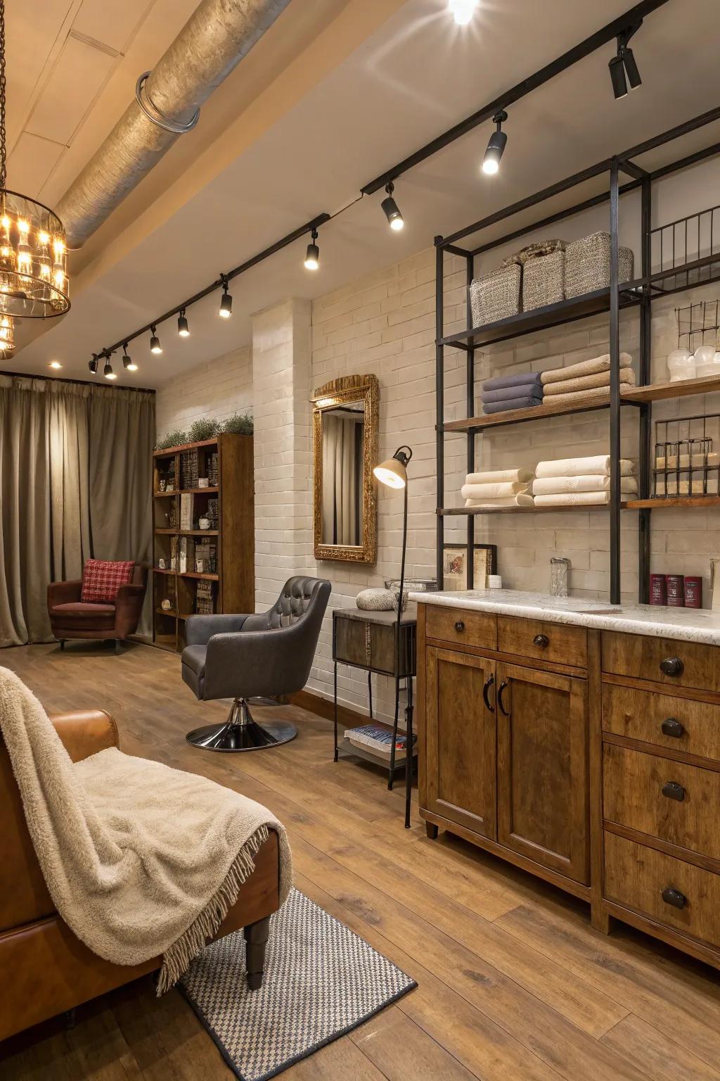 Contrasting textures adding depth and interest.