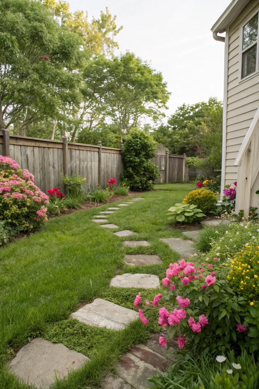 Crossing stones invite exploration and add whimsy.