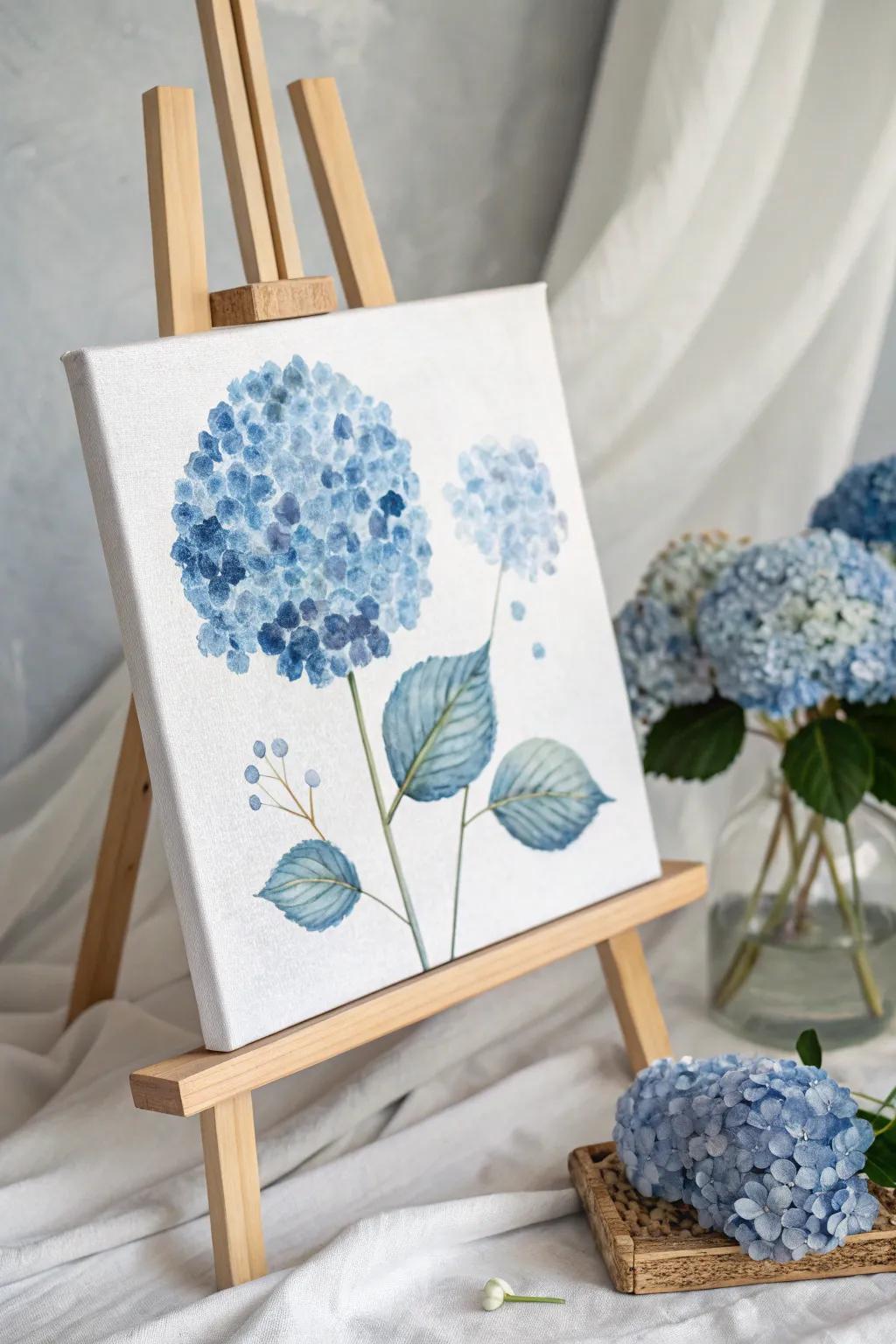 Embrace the elegance of simplicity via these arresting azure hydrangeas.