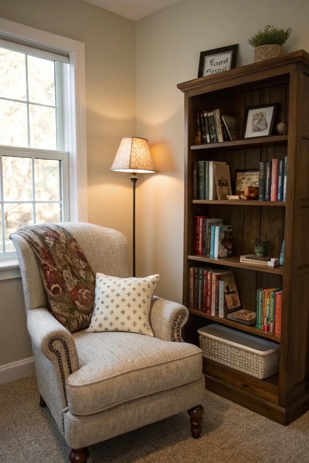 A cozy relaxation nook perfect for unwinding.